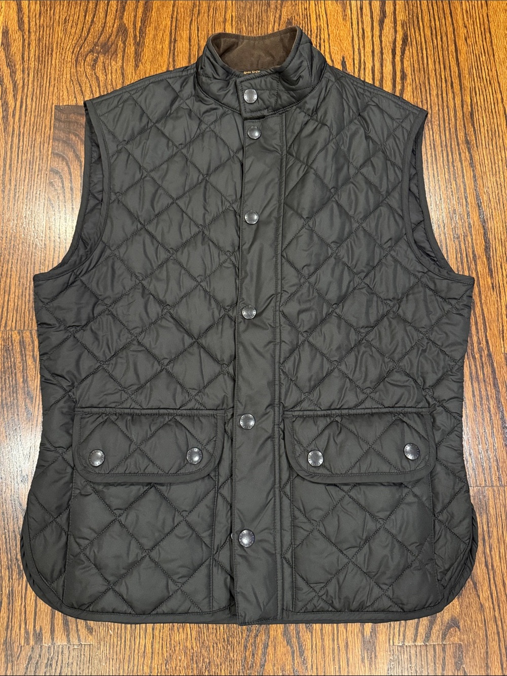 Barbour Quilted Snap-Front Vest in Black